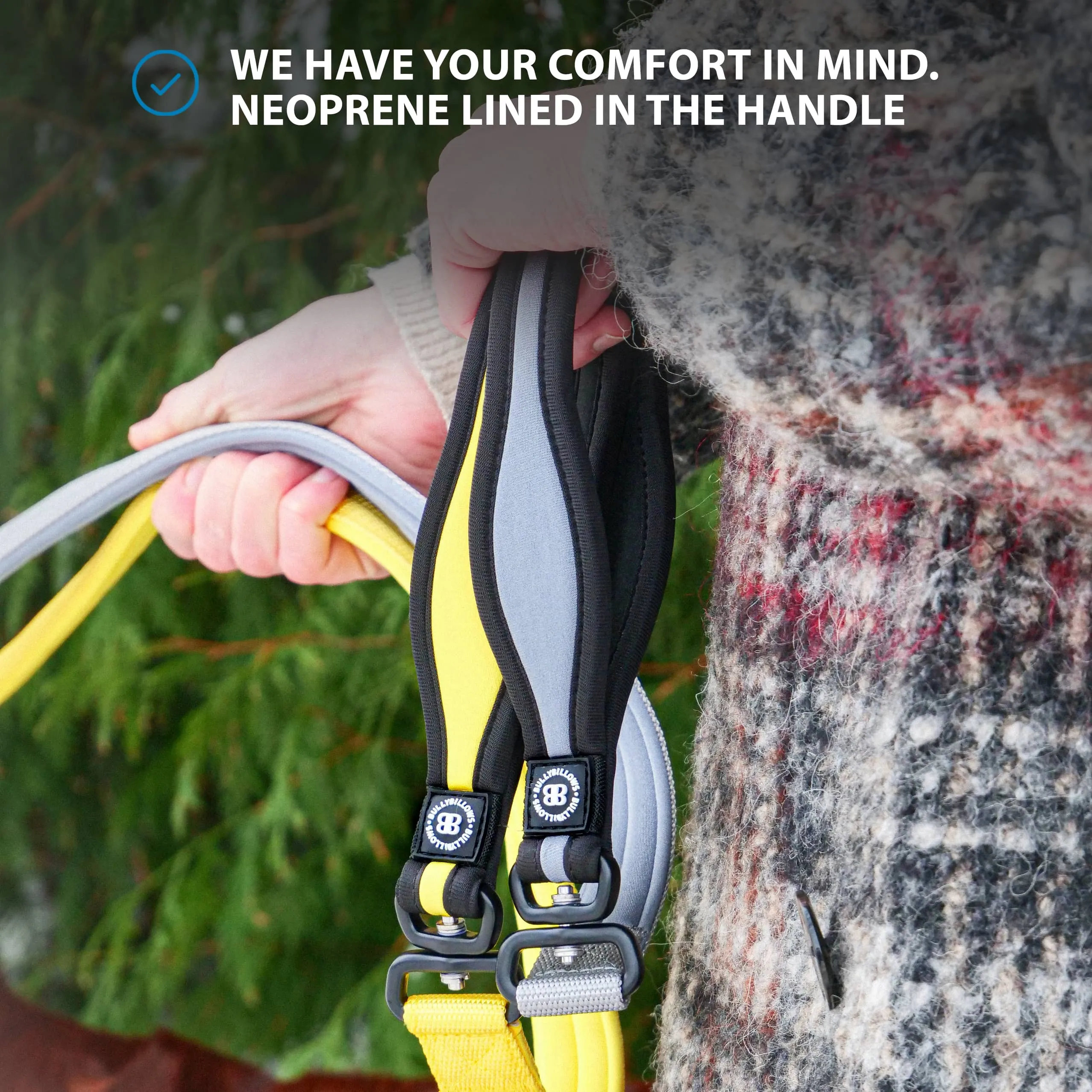 1.2m Mini Combat Lead | Secure Clasp - Metal Grey x Neon