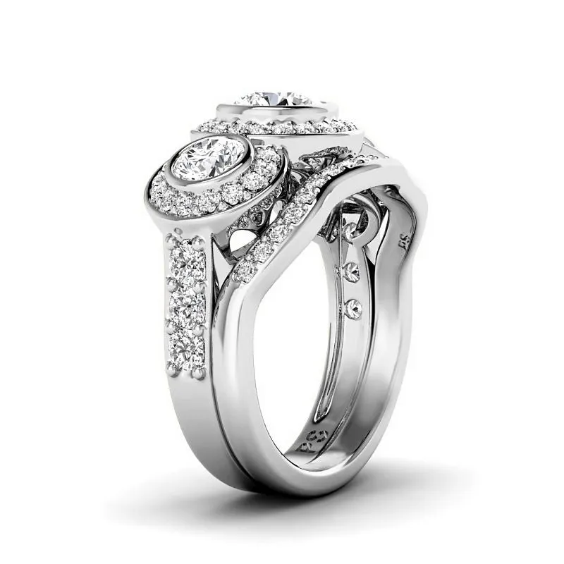 1.90-4.40 CT Round Cut Lab Grown Diamonds - Bridal Set