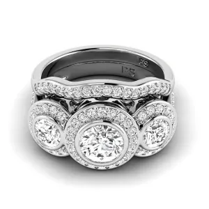 1.90-4.40 CT Round Cut Lab Grown Diamonds - Bridal Set