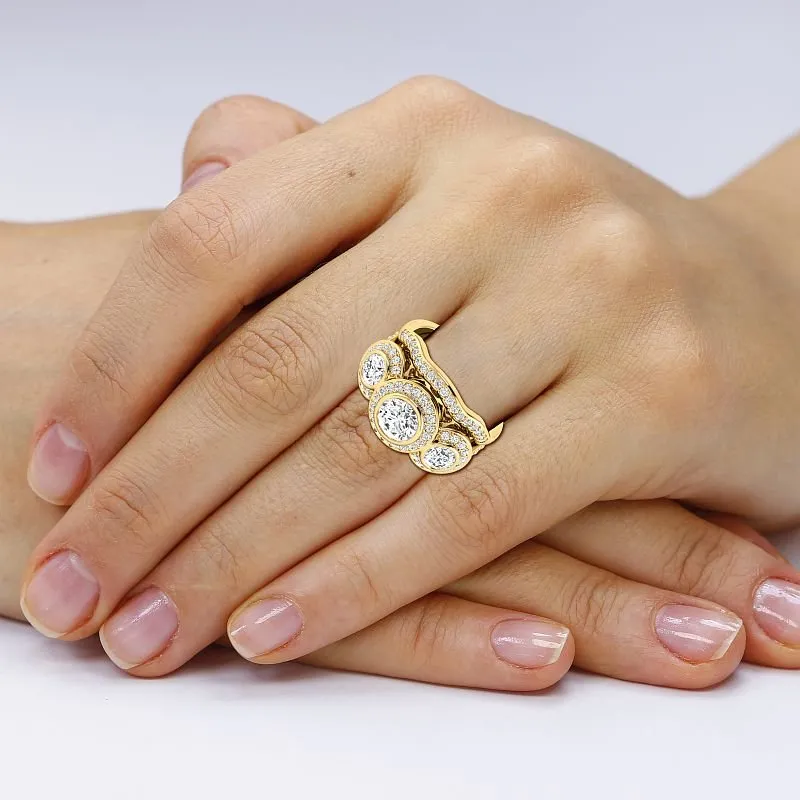 1.90-4.40 CT Round Cut Lab Grown Diamonds - Bridal Set