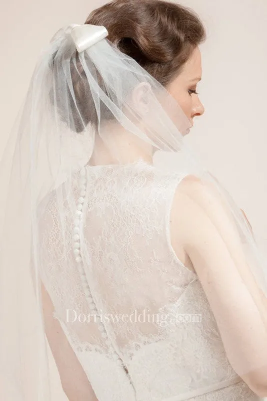 2018 New Arrival Single Layer Bride Soft Yarn Short Veil