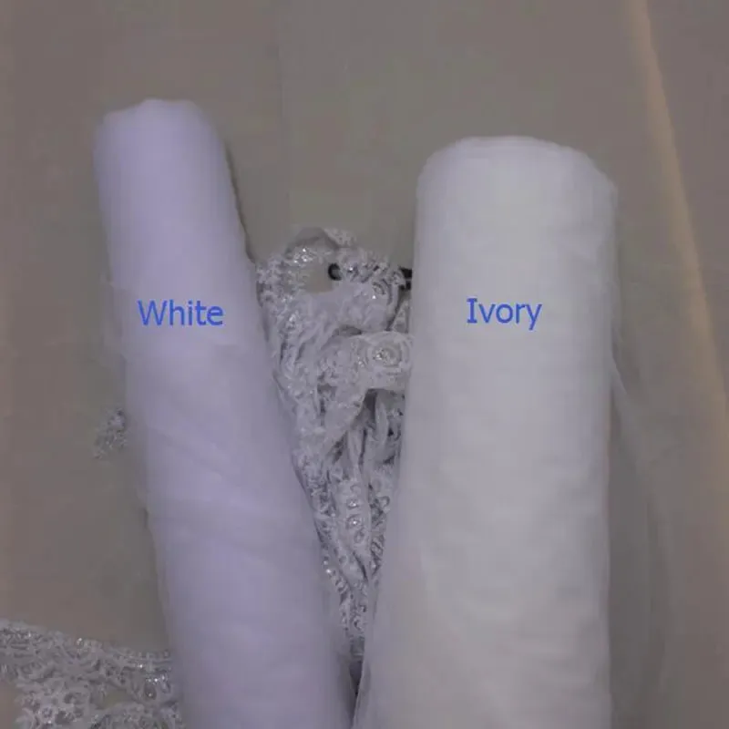 Applique Lace Blusher Cathedral Length Wedding Veil