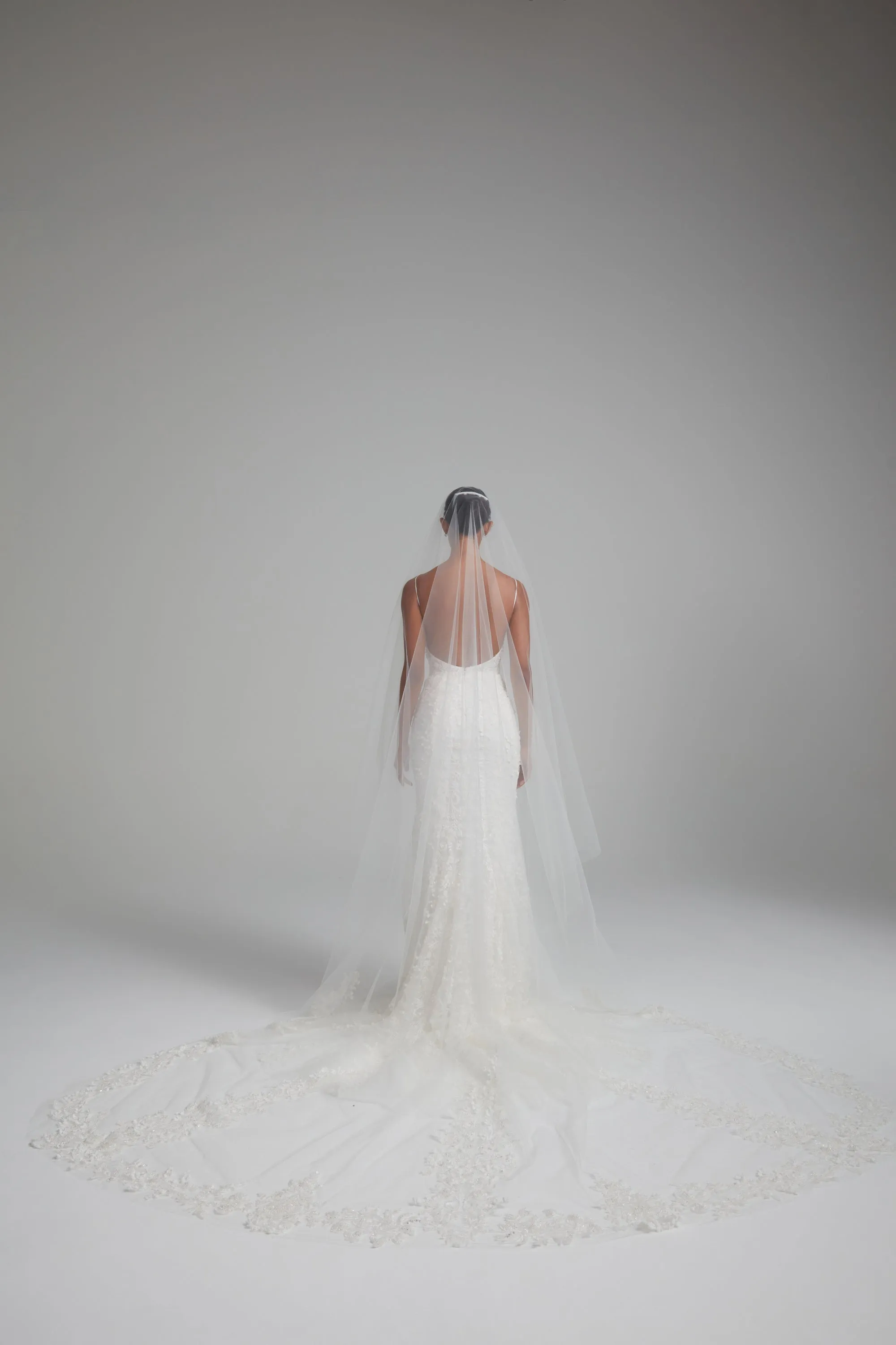 AVA846 - Embellished cathedral veil