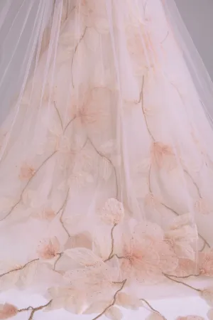 AVM745 - Dip-Dyed Floral Veil AVM745 - Dip-Dyed Floral Veil