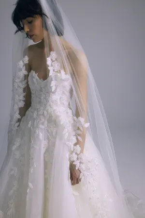 AVM762 - Embroidered Cathedral Veil. AVM762 - Embroidered Cathedral Veil.