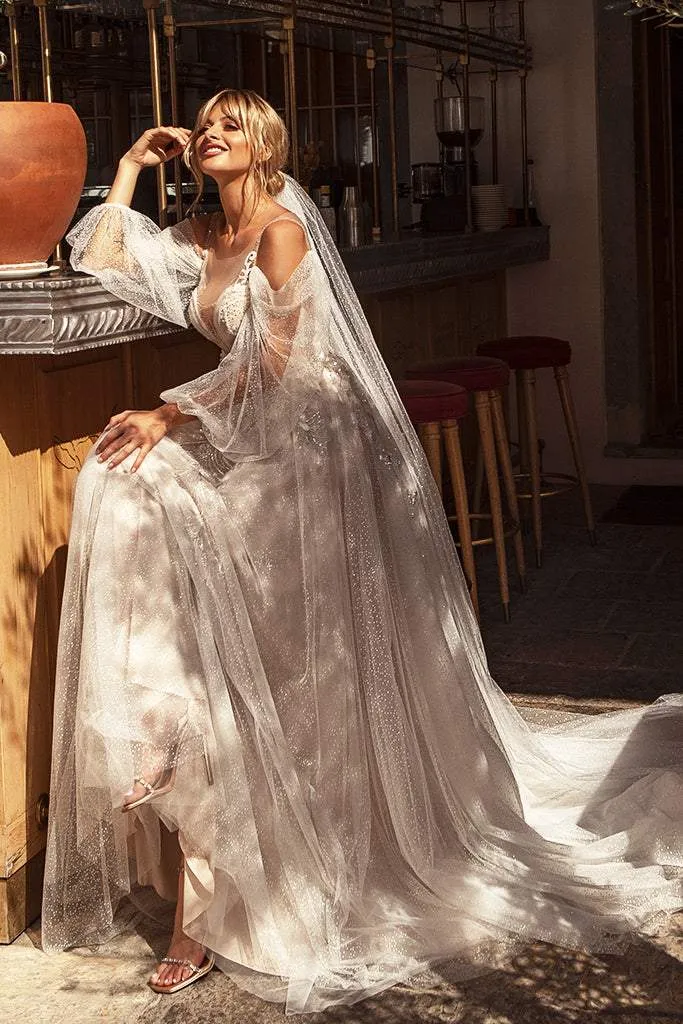 Barbie Wedding Dress With Puffy Sleeves