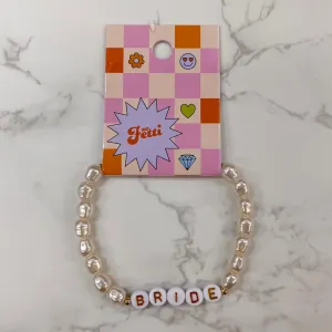 Beaded Bride Pearl Bracelet by XO Fetti
