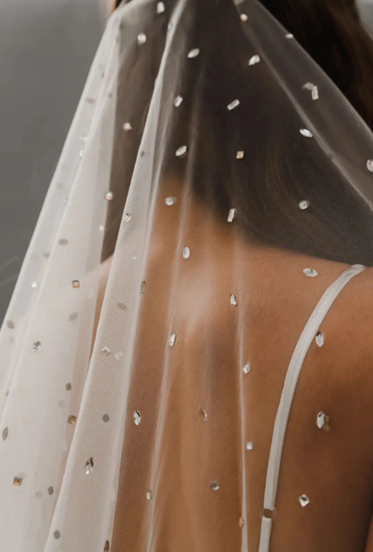 Bespoke Bejeweled Cathedral Bridal Veil WISH Veil for Kortni