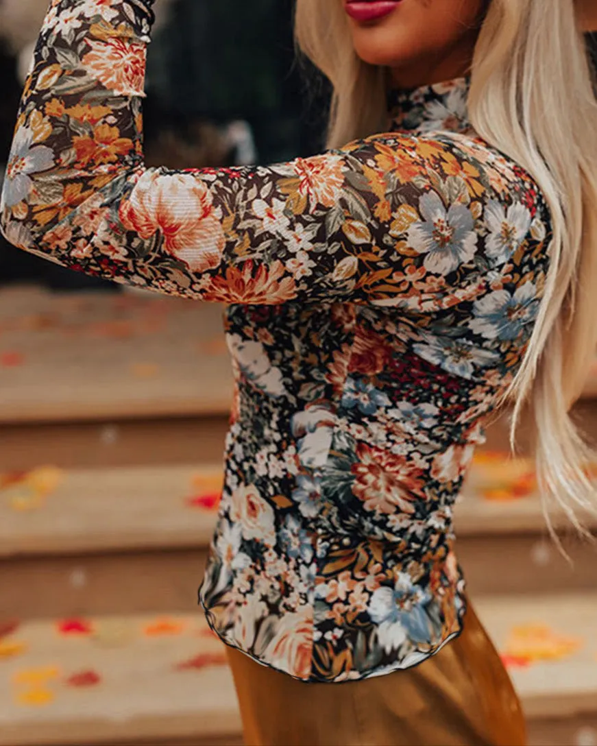 Bloom Veil Mesh Top