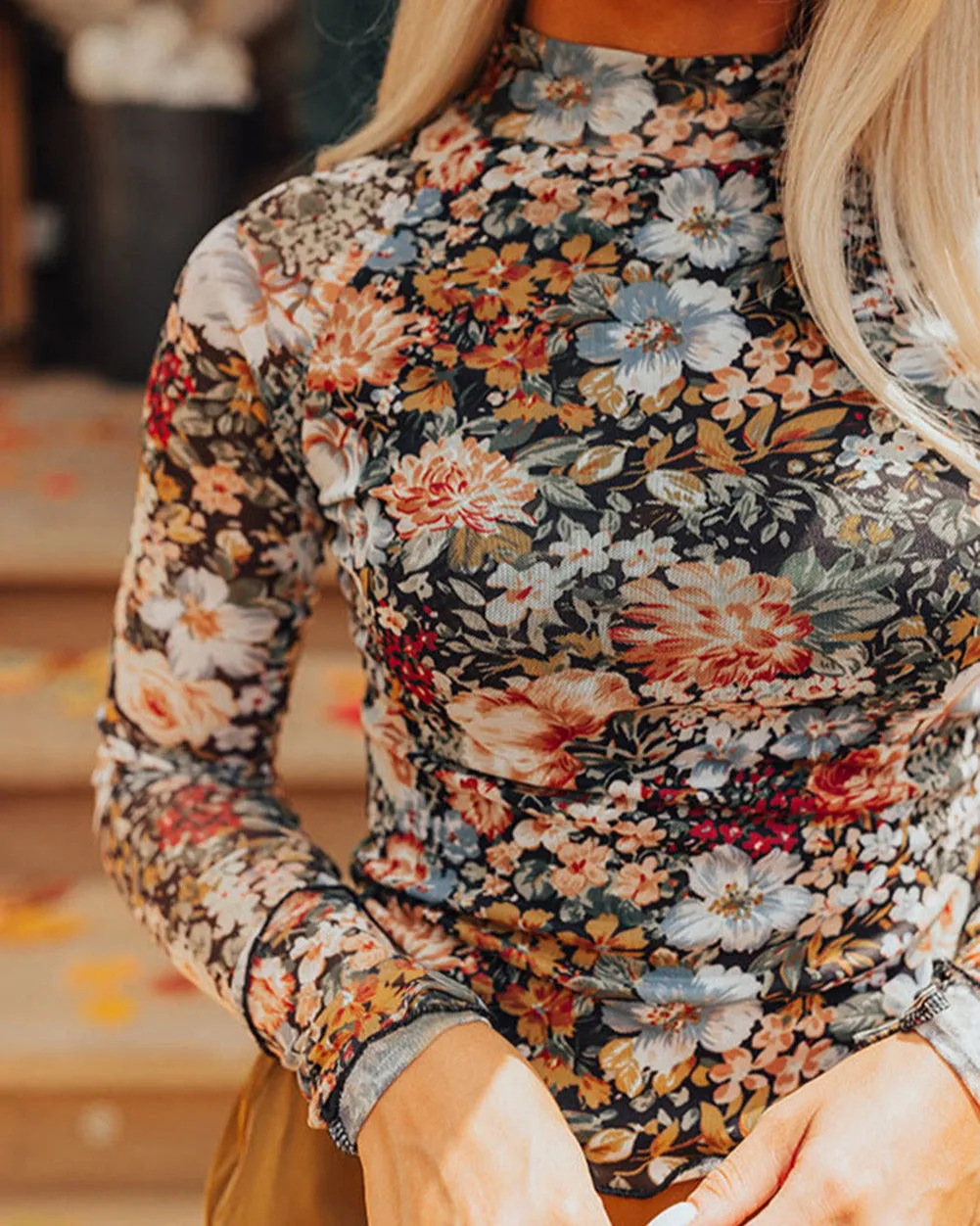 Bloom Veil Mesh Top