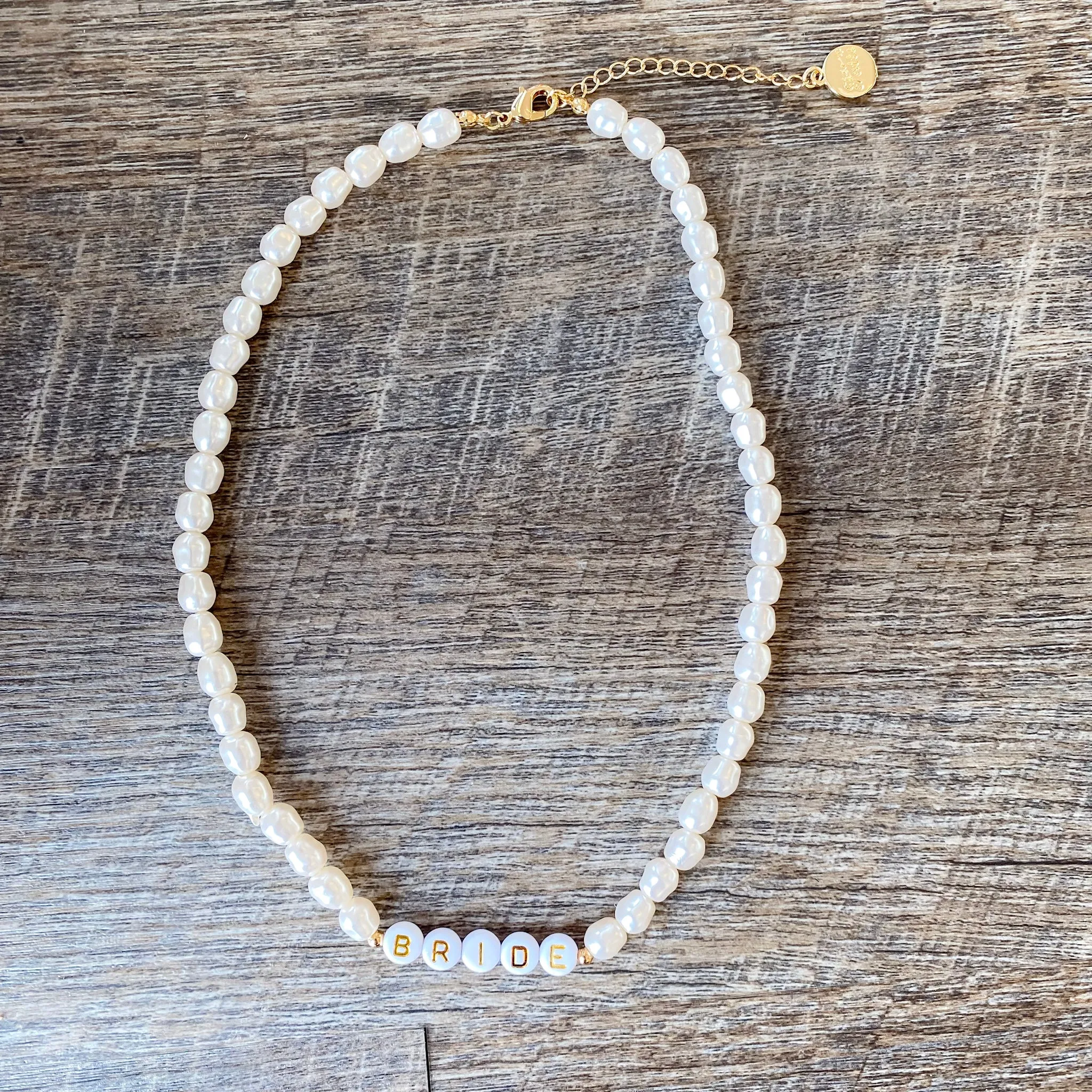 Bridal Pearl Beaded Necklace by XO Fetti