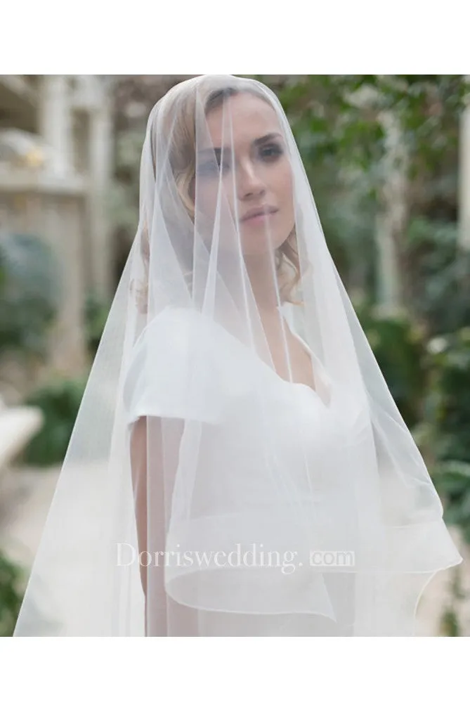 Bridal Veil New Super Long Trailing Retro Soft Yarn Simple Headwear