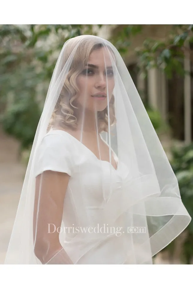 Bridal Veil New Super Long Trailing Retro Soft Yarn Simple Headwear