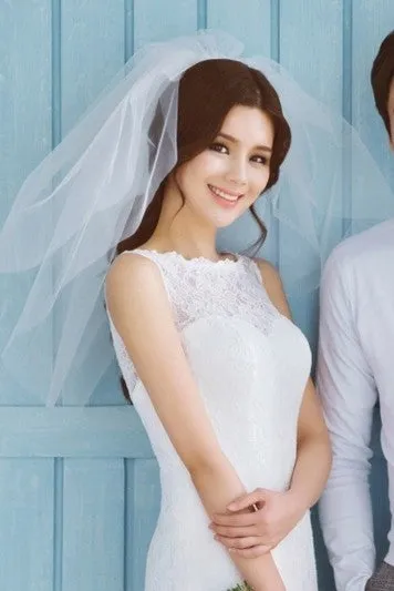 Bridal Veil Short Multi Layer Super Fairy Wedding Bridal Veil Short For Travel Photo
