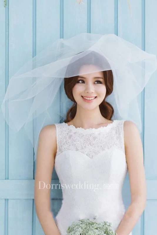 Bridal Veil Short Multi Layer Super Fairy Wedding Bridal Veil Short For Travel Photo