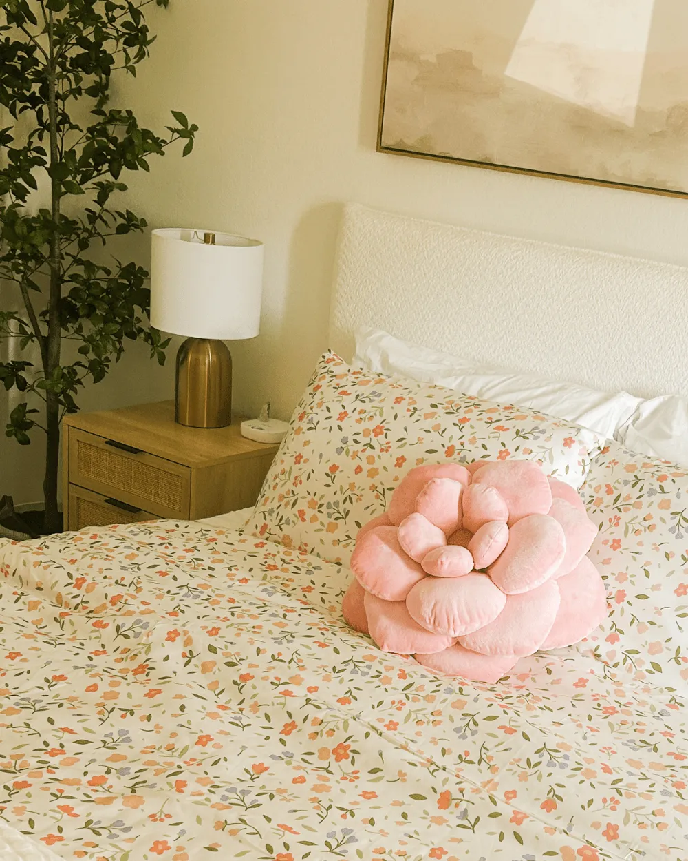 Camellia Flower Pillow