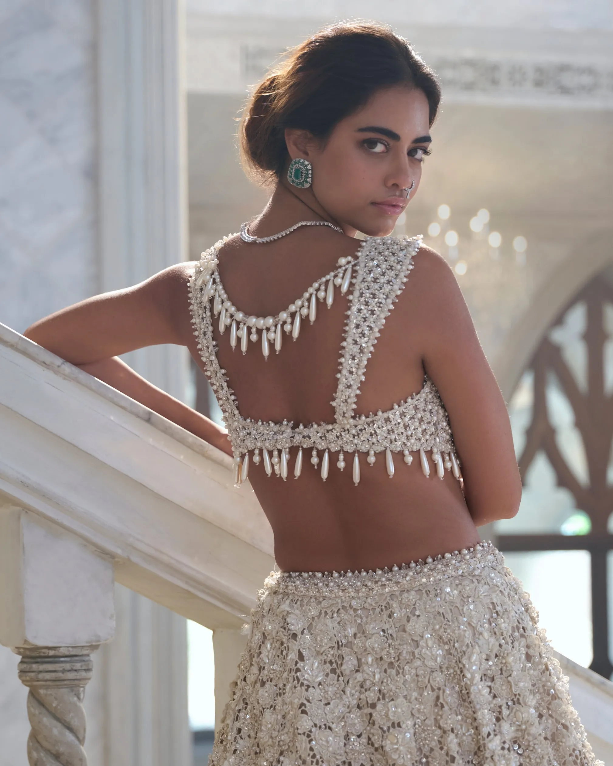 Chapelle Ivory Cut Work Lehenga Set