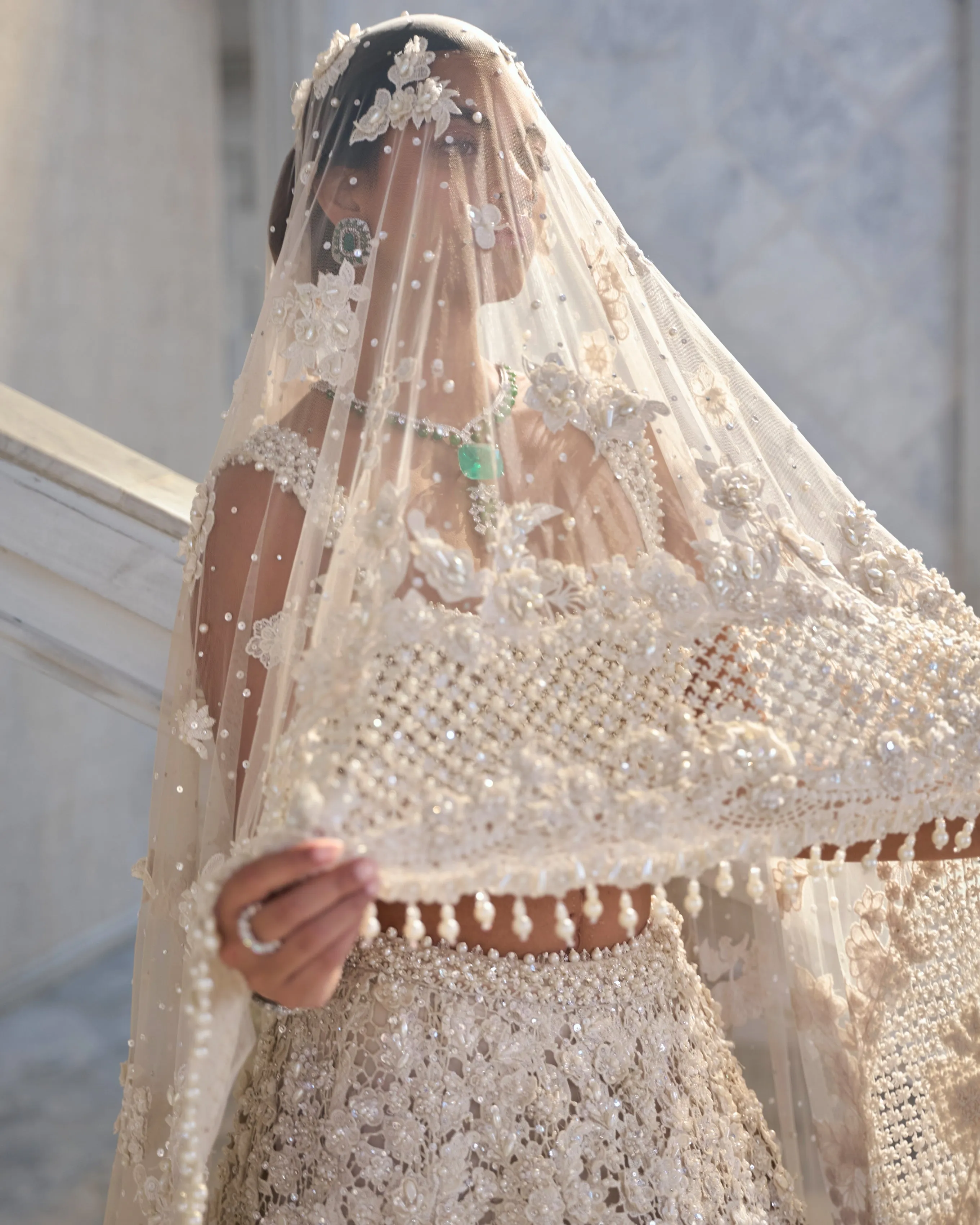Chapelle Ivory Cut Work Lehenga Set