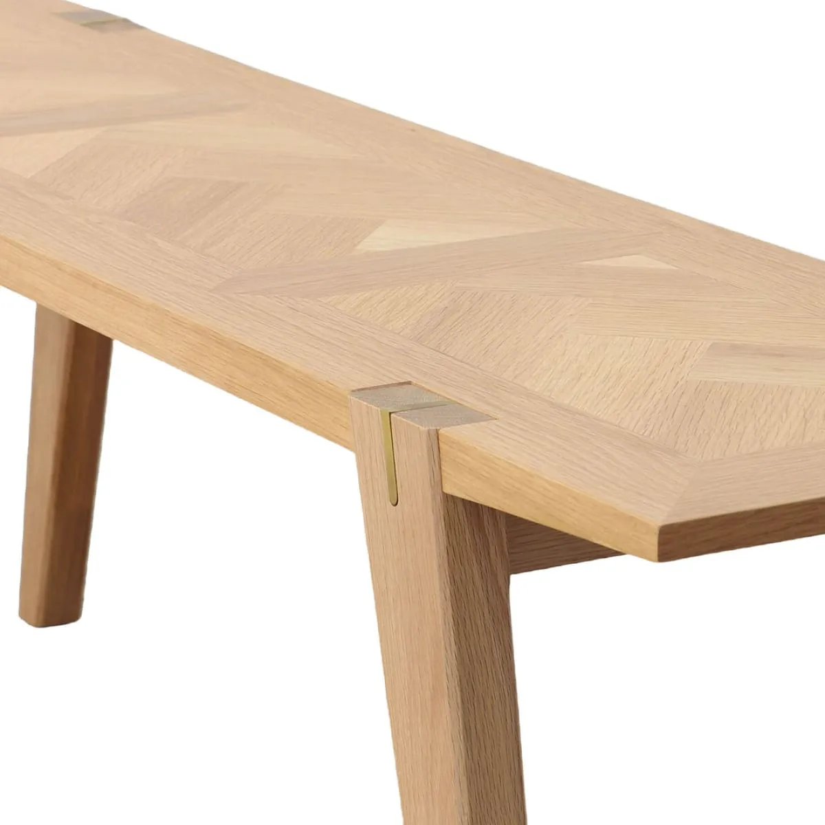 Colton Small Dining Bench W/ Brass