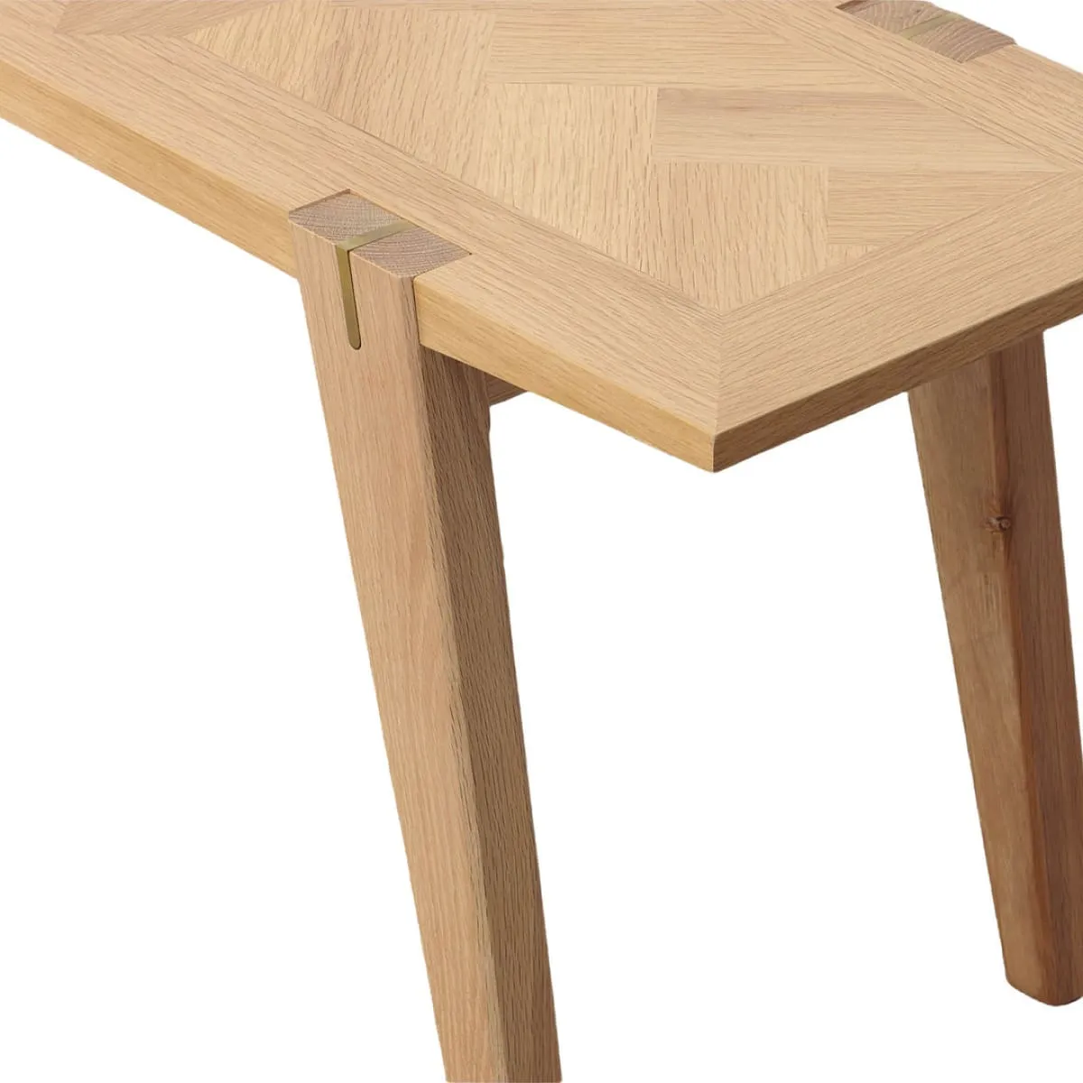 Colton Small Dining Bench W/ Brass