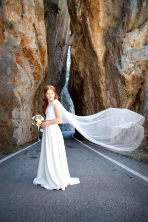 Crystal bridal cape