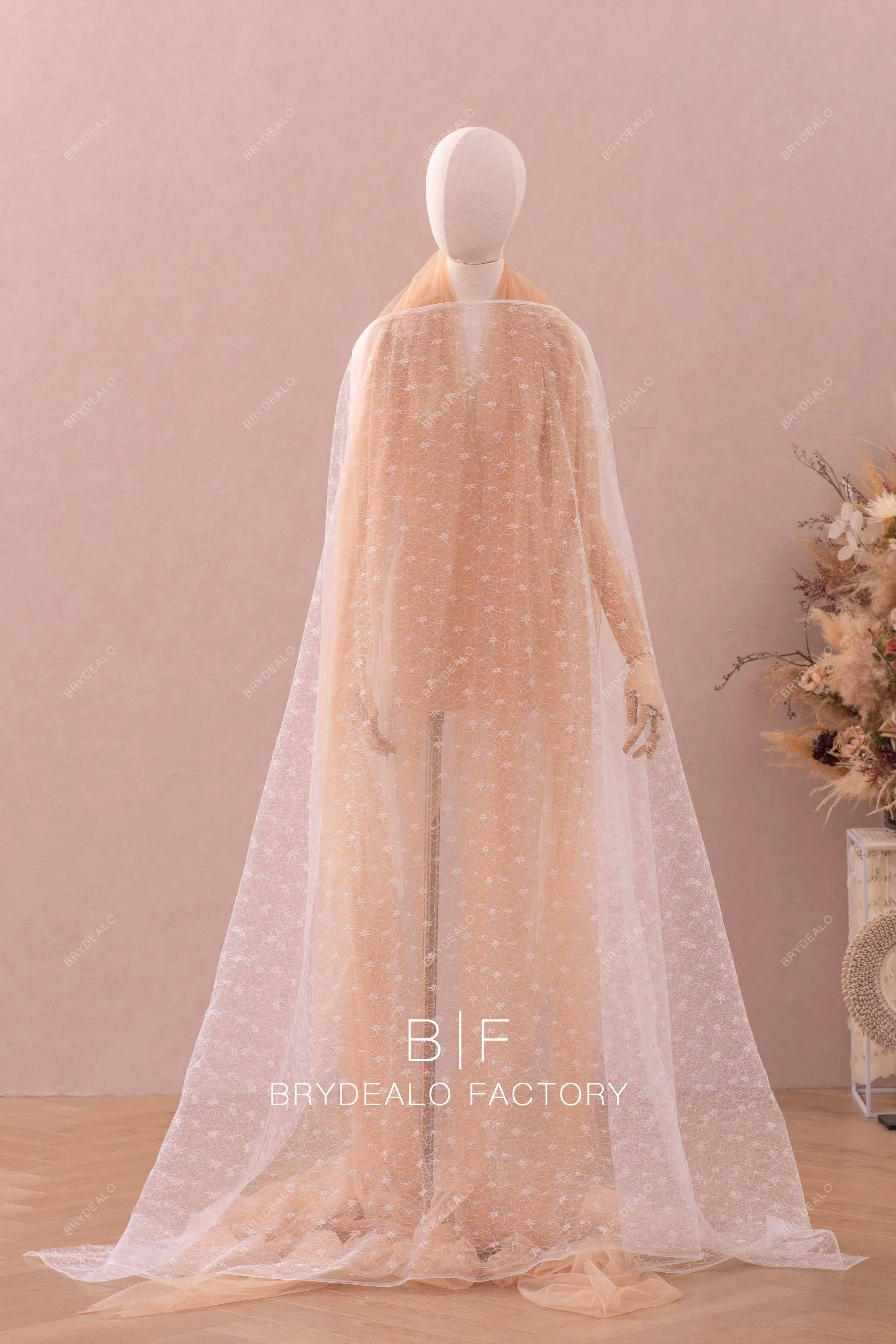 Delicate Tiny Flower Motif Warp Knitted Lace Fabric Online