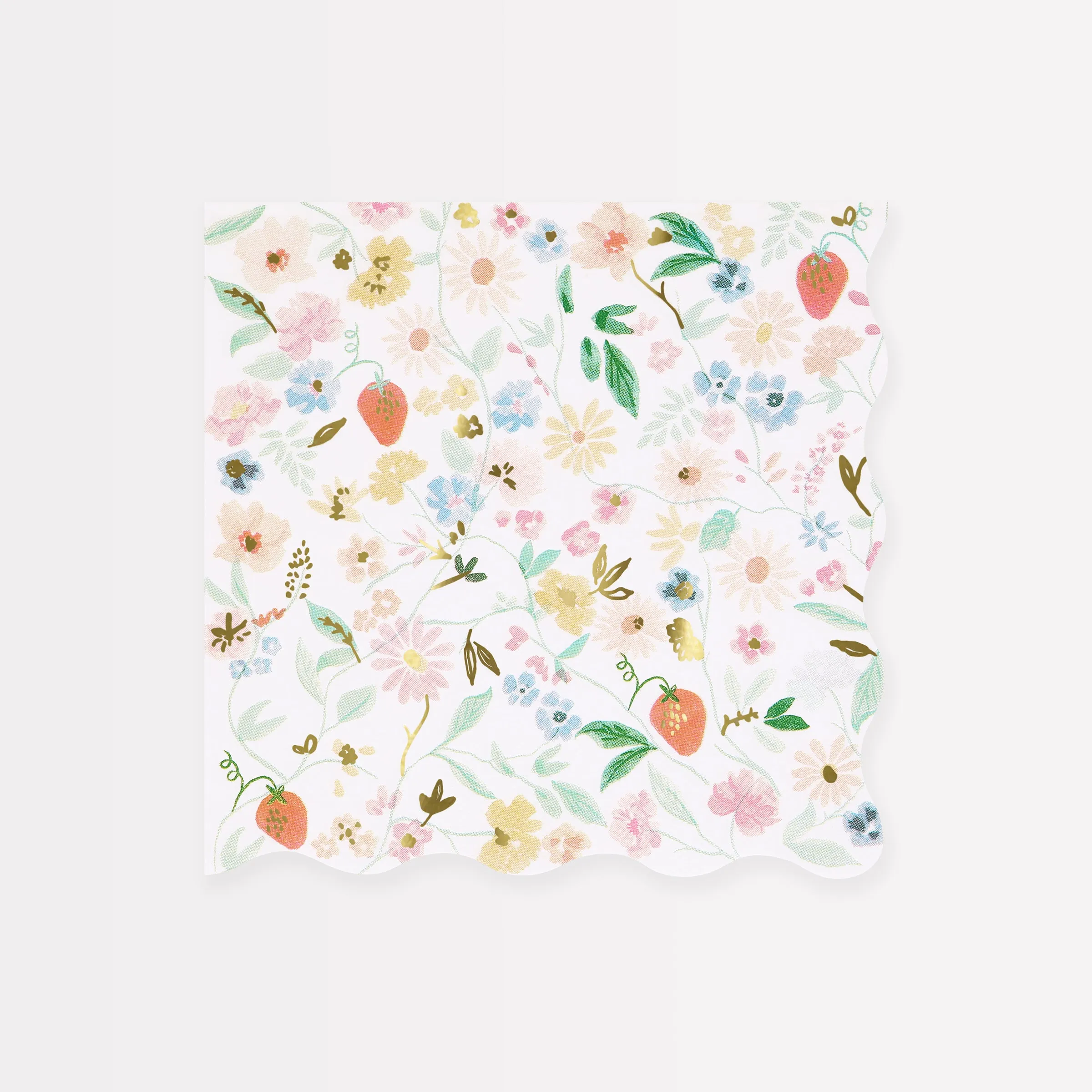 Elegant Floral Large Napkins (x 16)