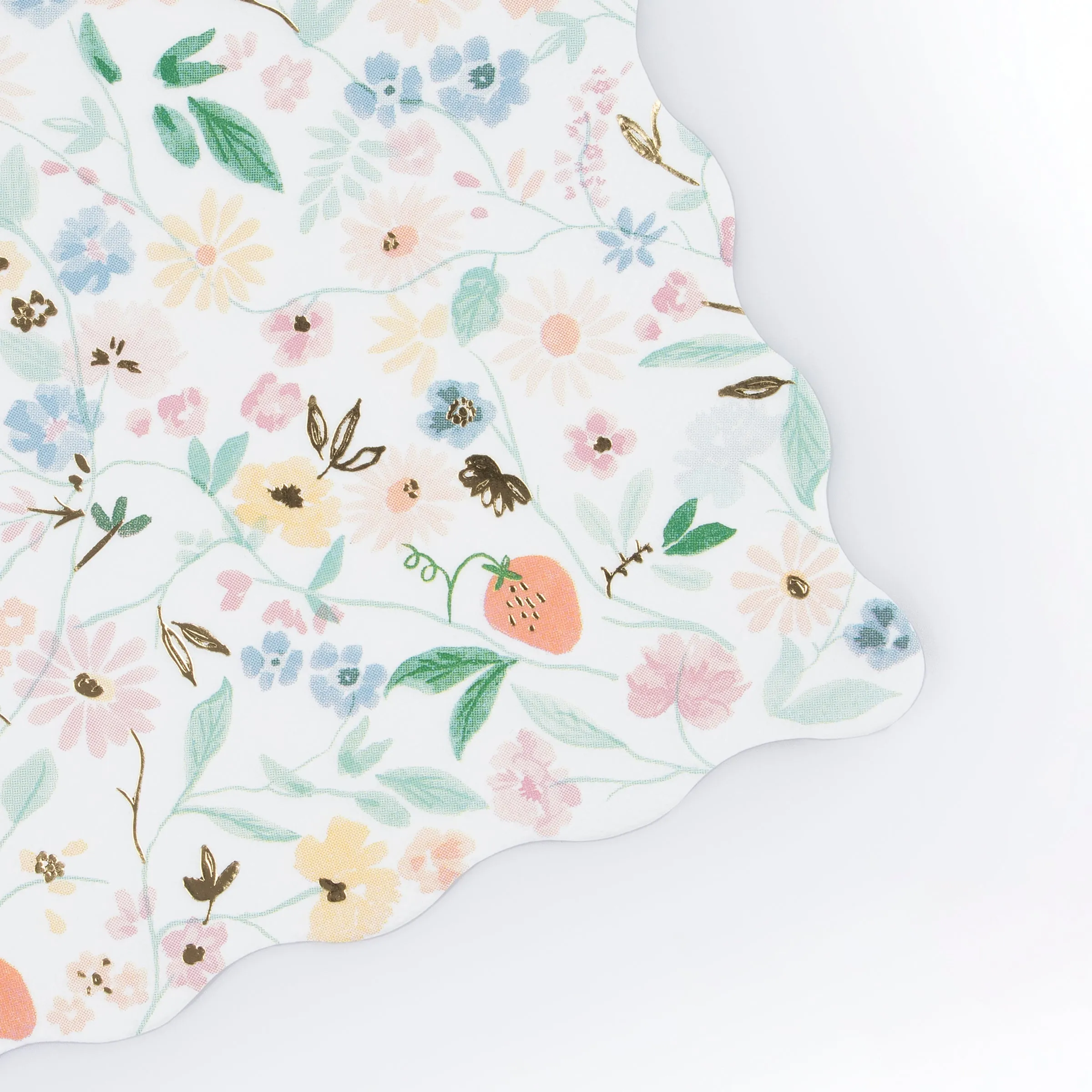 Elegant Floral Large Napkins (x 16)
