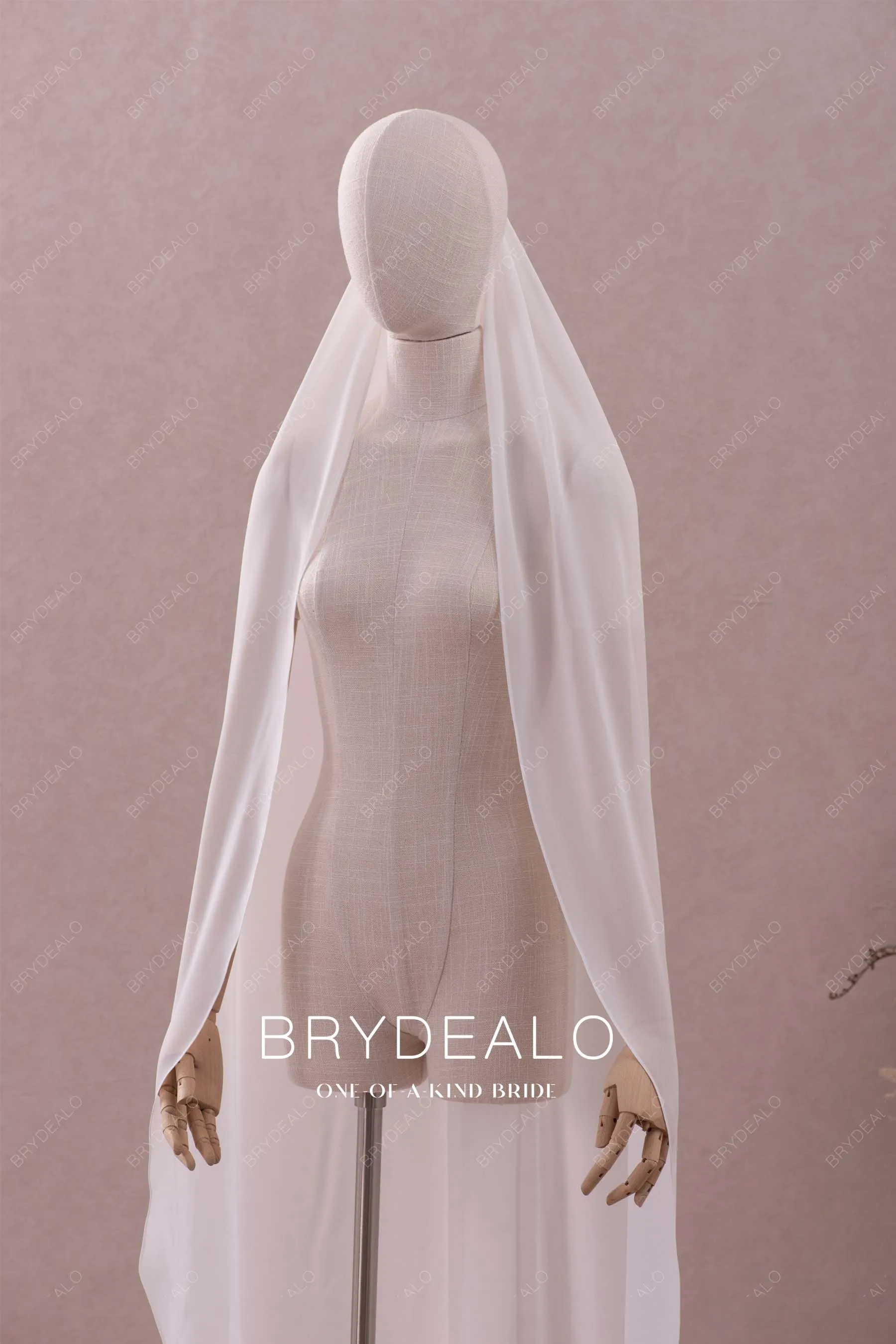 Flowing Chiffon Waltz Length Bridal Wedding Veil Online