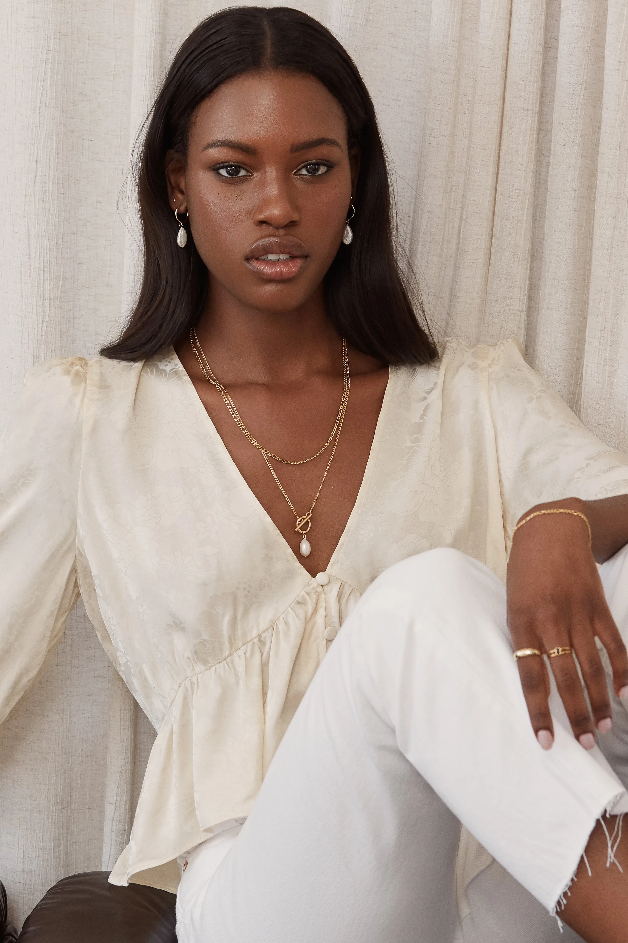 Freshwater Necklace - Gold