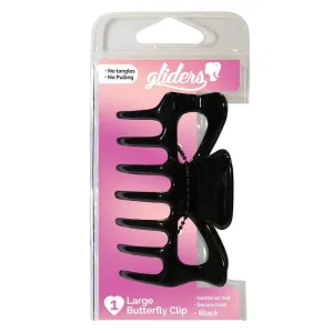 Gliders Large Butterfly Clip Black