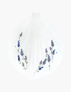 Hand-embroidered veil
