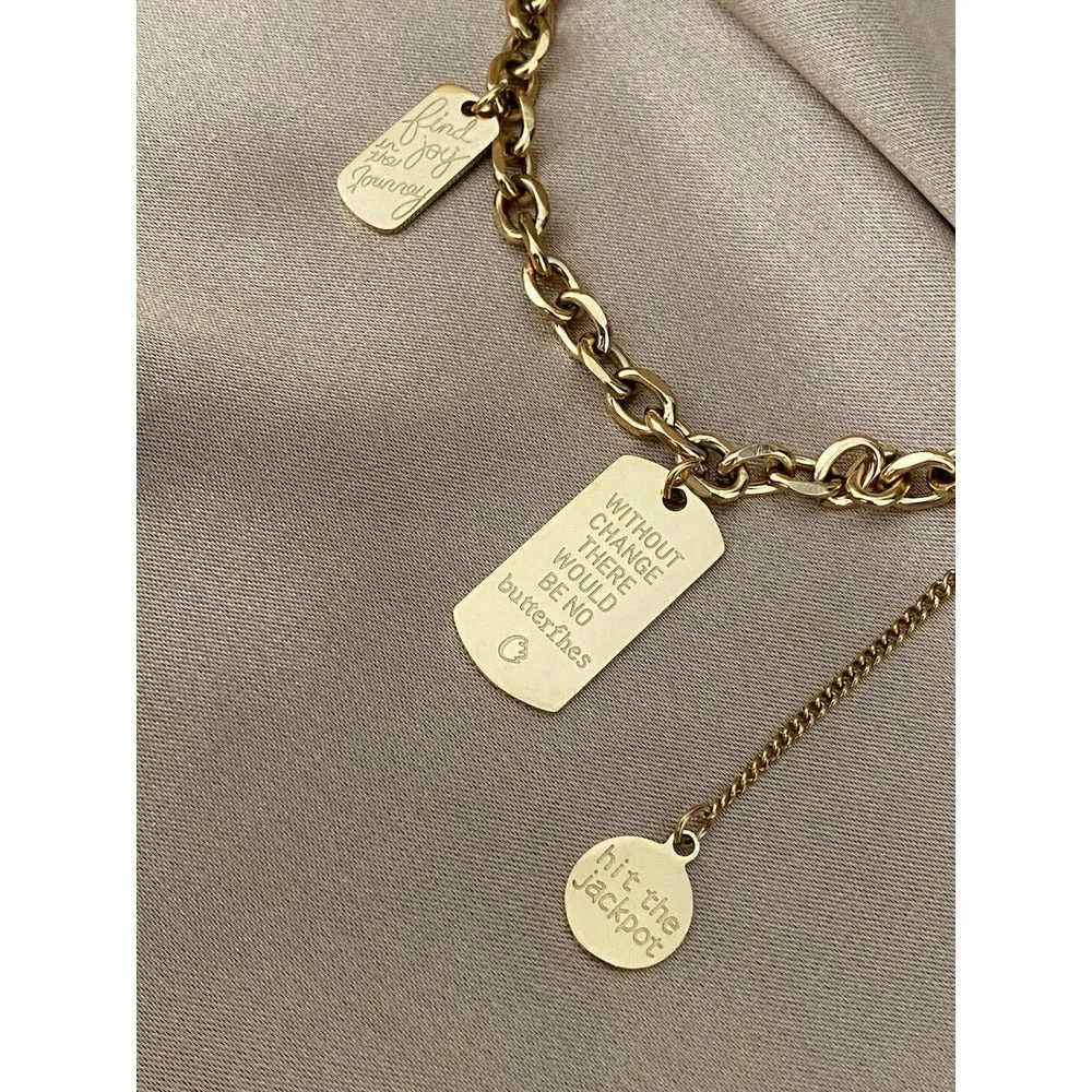 Journey Butterfly Double Layered Necklace