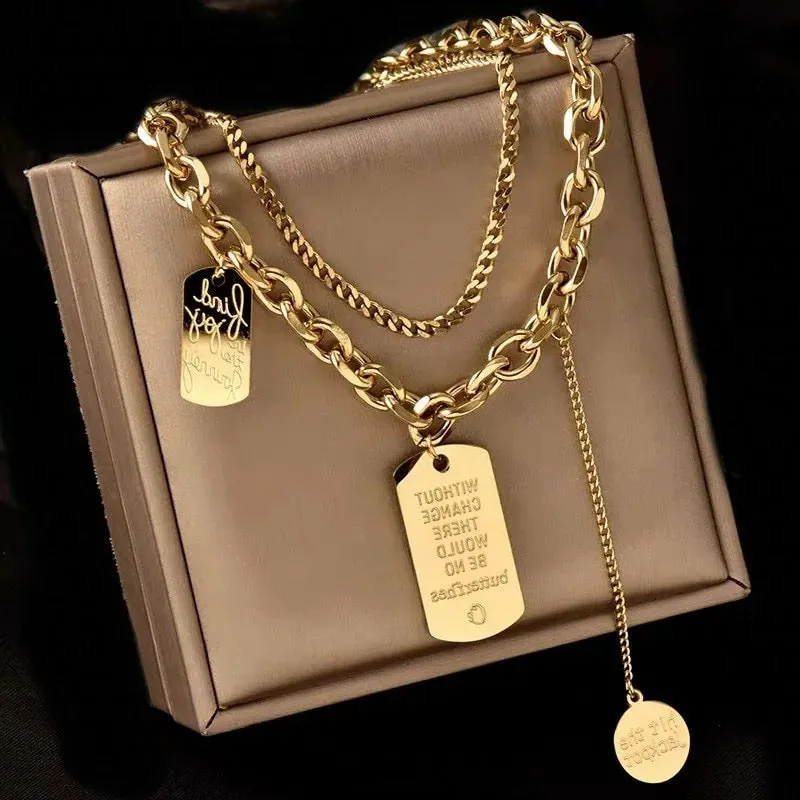 Journey Butterfly Double Layered Necklace