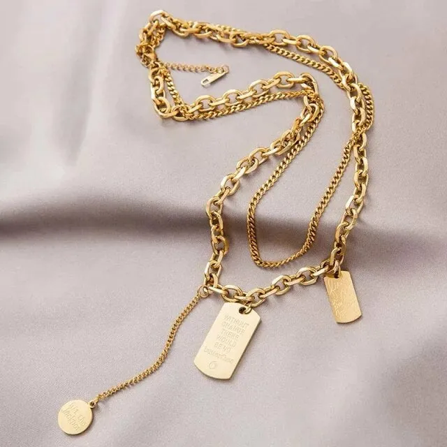 Journey Butterfly Double Layered Necklace