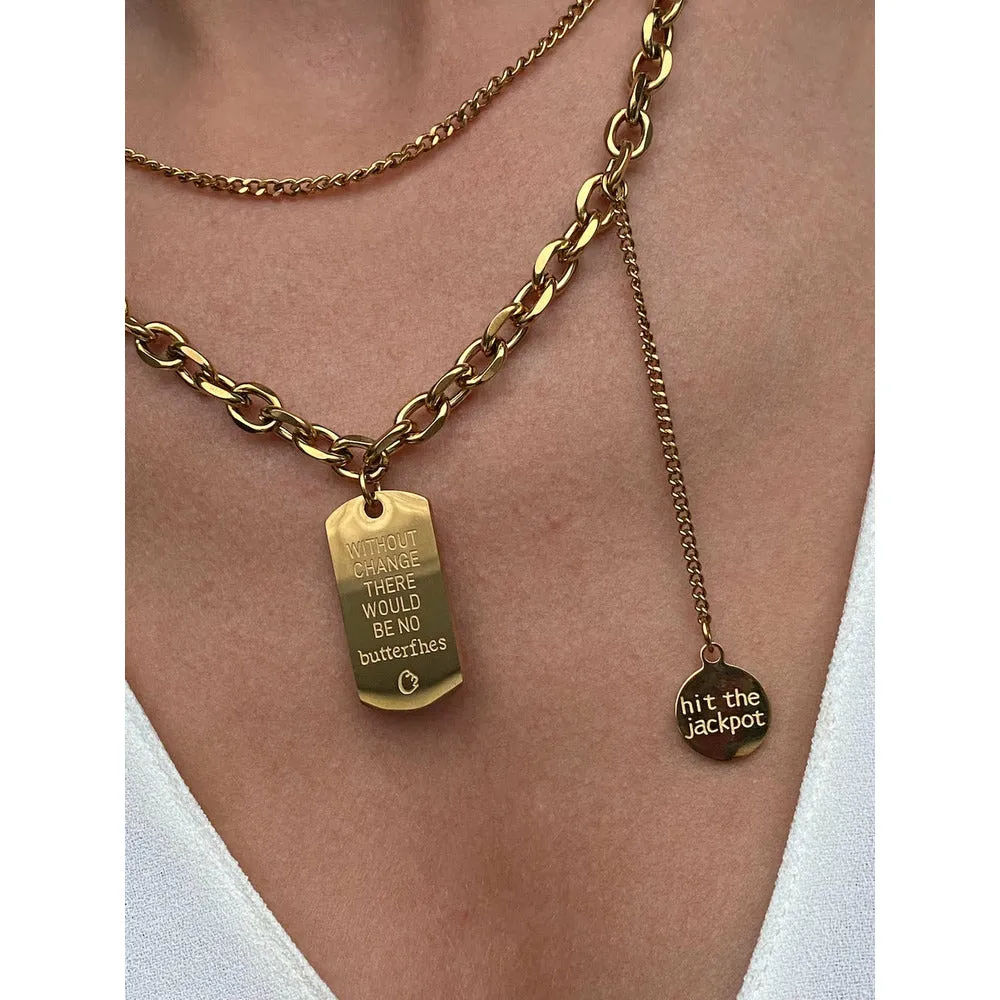 Journey Butterfly Double Layered Necklace