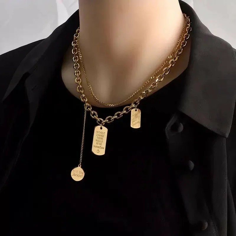 Journey Butterfly Double Layered Necklace