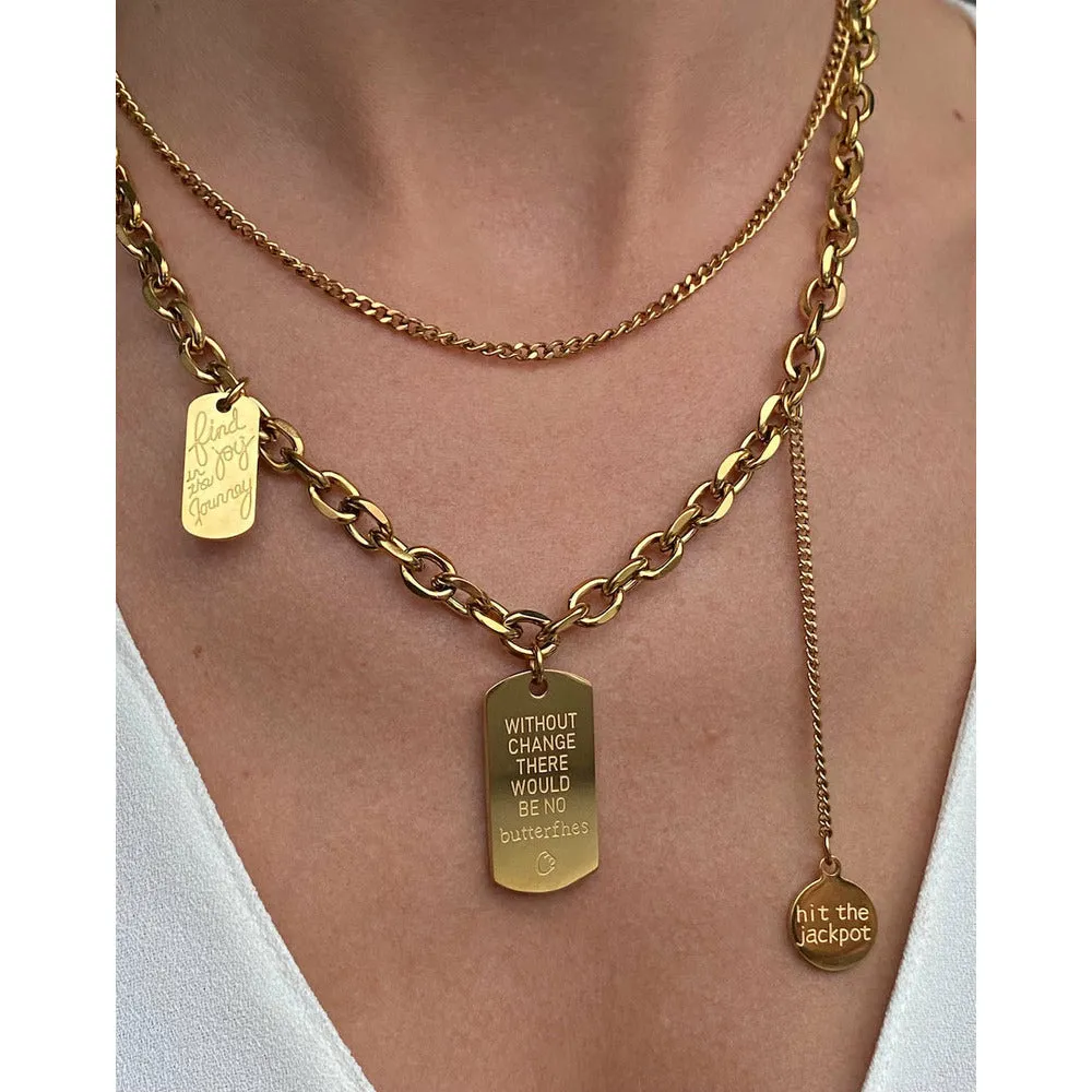 Journey Butterfly Double Layered Necklace