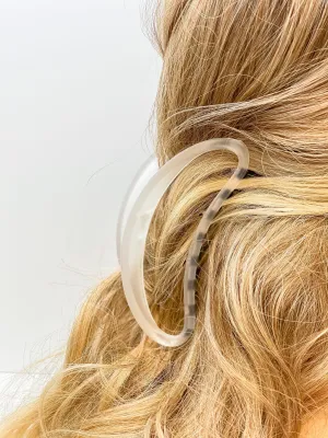 Jumbo Half Moon Claw Clip - Clear