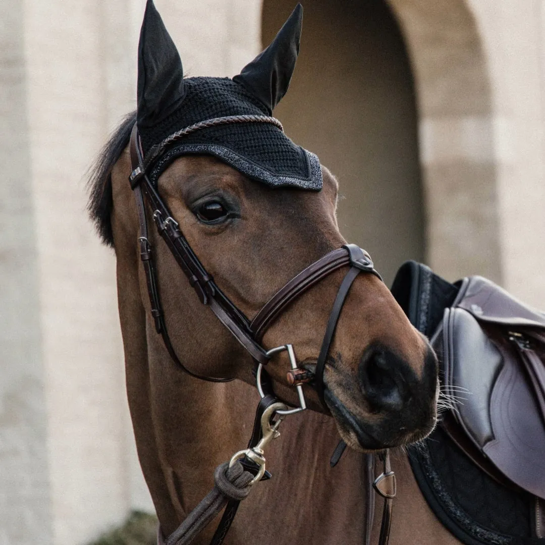 Kentucky Horsewear Glitter and Stone Wellington Fly Veil - Black