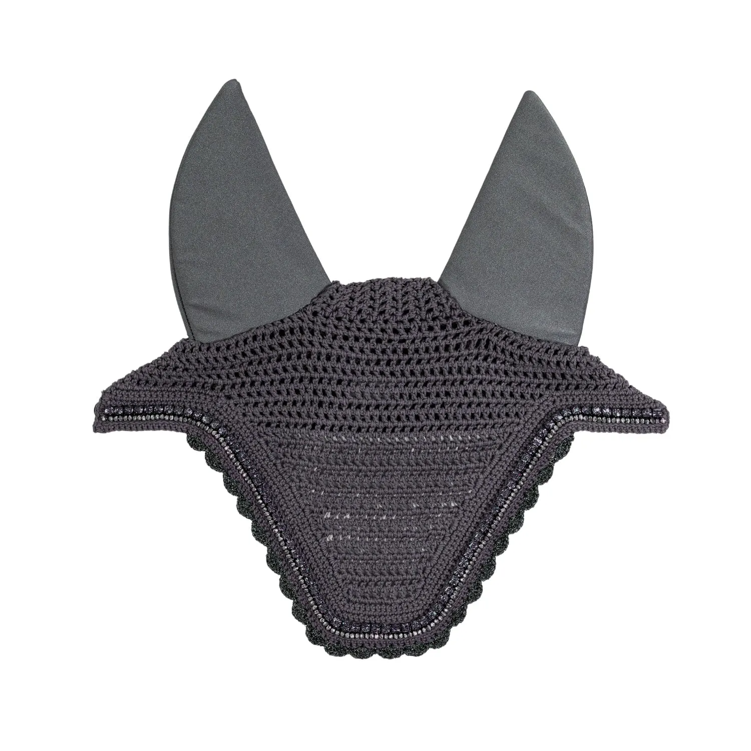 Kentucky Horsewear Wellington Stone and Pearl Soundless Fly Veil - Dark Grey