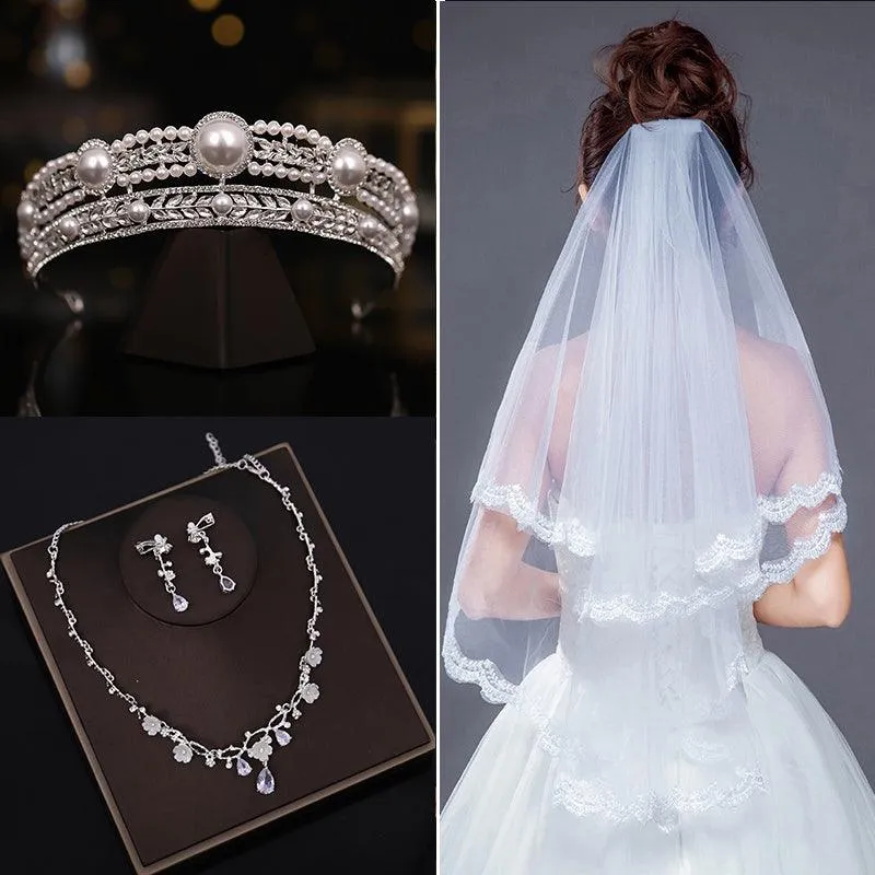 Korean Style Wedding Retro Pearl Princess Super Fairy Hair Accessories