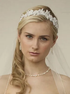 Lace Bridal Headband with Meticulous Edging