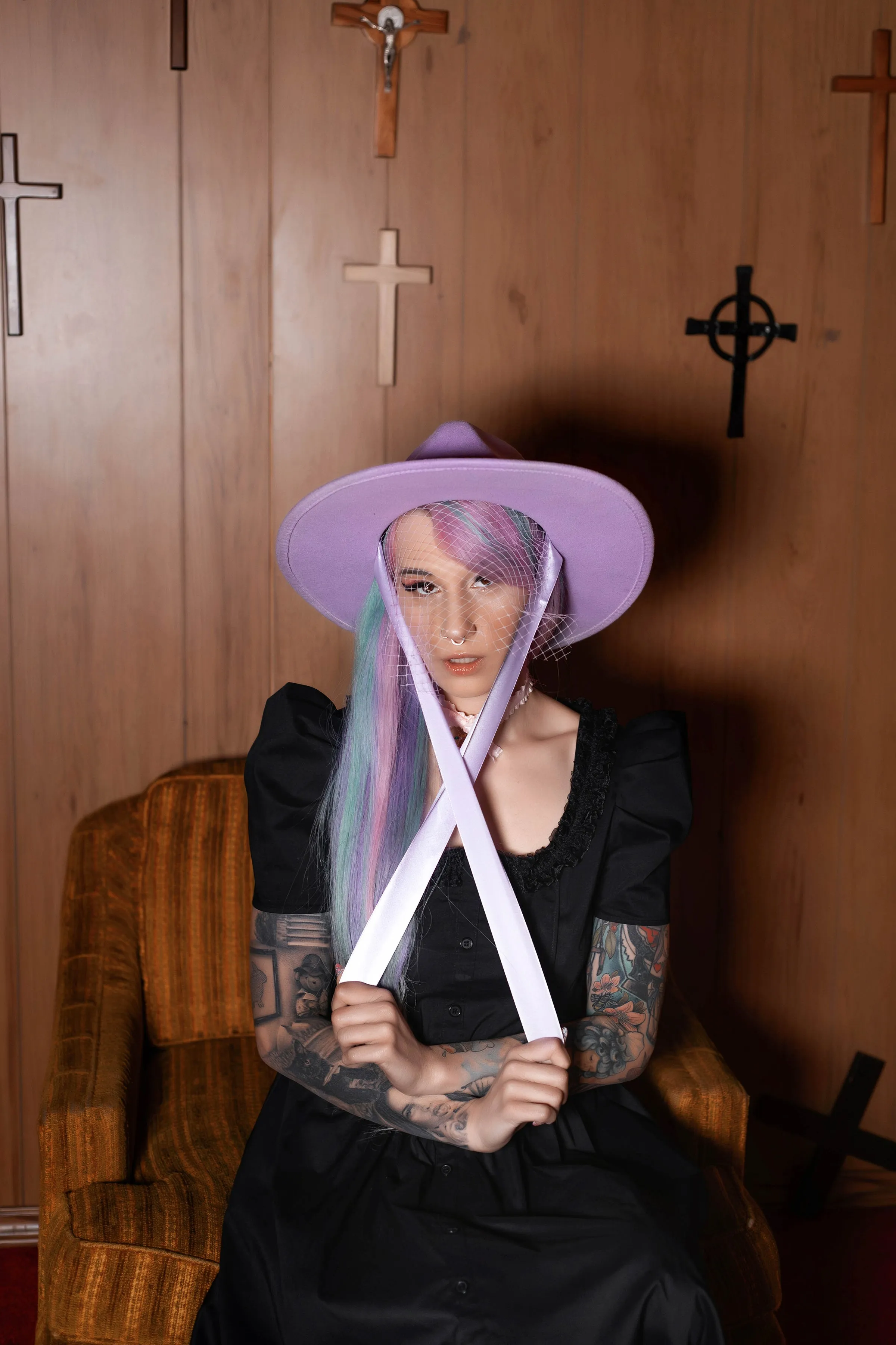 Lavender | Lively Ghosts Veiled Hat