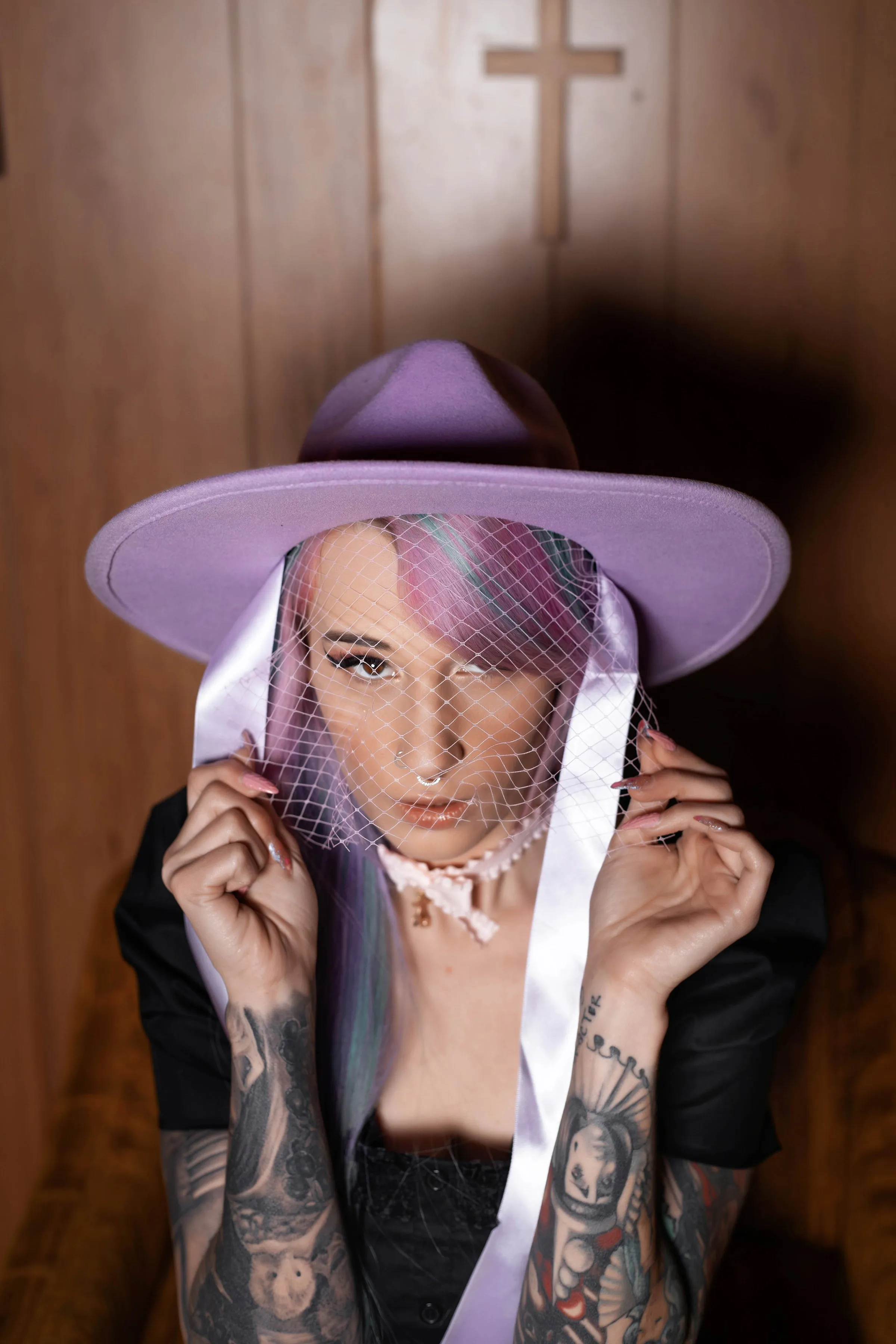 Lavender | Lively Ghosts Veiled Hat
