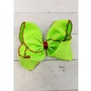 Lime with Red Moonstitch Bow