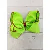 Lime with Red Moonstitch Bow