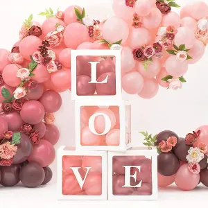 LOVE Balloon Cube Boxes White