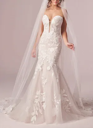 Luolandi Sweetheart Sleeveless Sweep Train Lace Mermaid Wedding Dresses Off Shoulder Floor Length Without Wedding Veil Luolandi Sweetheart Sleeveless Sweep Train Lace Mermaid Wedding Dresses Off Shoulder Floor Length Without Wedding Veil
