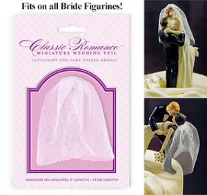 Miniature Cake Top Bridal Veil